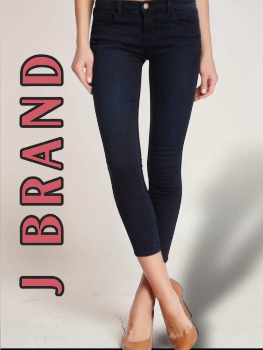 💙 J Brand "Shadow" Black Low Rise Pencil Leg Denim Jeans
